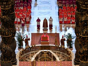 Pope Francis lying in state at St Peter’s Basilica
