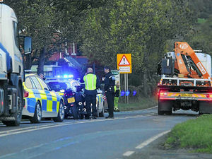 Supporting image for story: Three-vehicle crash closes road on Shropshire border