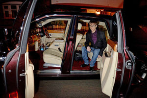 Inside the Rolls Royce Phantom, which was organised by staff at New Cross Hospital