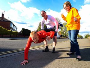 Supporting image for story: Friends are pushing the boundaries with human wheelbarrow record bid