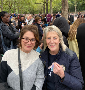 Frankie Richards and Kim Crane from Perton at the funeral.