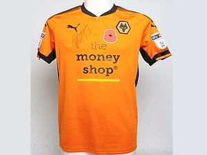 Supporting image for story: Match-worn Wolves shirts go up for auction to raise money for Royal British Legion