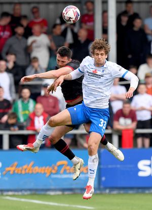 Walsall signing Aaron Pressley during his loan spell at Barrow last season.