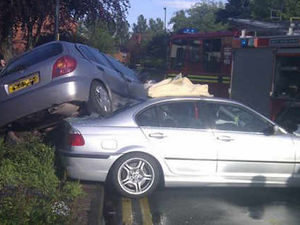 Supporting image for story: Driver is hurt as cars collide