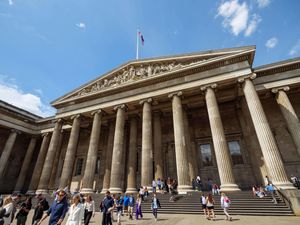 The main entrance to the British Museum