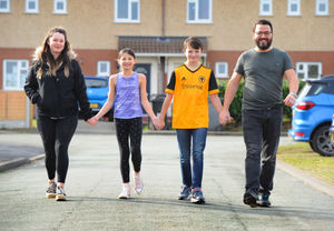 From left Rebecca, Imogen, Josh, and Richard Leith.