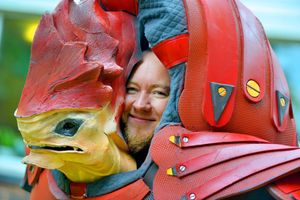 Lee in his Wrex costume