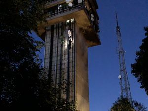 Supporting image for story: Hero rescue teams praised after scaling 200ft Oldbury tower to save stranded man