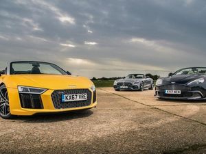Supporting image for story: Triple test: Aston Martin Vanquish S Volante V Mercedes-AMG GT C Roadster V Audi R8 Spyder V10 Plus