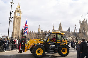 Farmers protesting in Westminster, London, over the changes to inheritance tax rules in the budget which introduced new taxes on farms worth more than £1 million. Photo: Ben Whitley/PA Wire