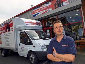 Supporting image for story: Callous vandals slash tyres and start fire in third attack at forces' charity site