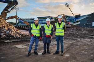 Image: (L to R) Jon Davies, CEO, Levy UK and Ireland, Richard Parker, Mayor of the West Midlands, and Craig Flindall, Strategy Director, Edgbaston Stadium