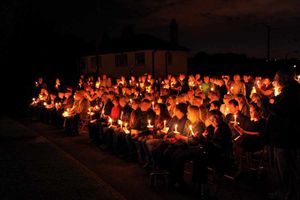 The Black Country Living Museum in Dudley held a candlelit service to mark the centenary of the declaration of WW1.