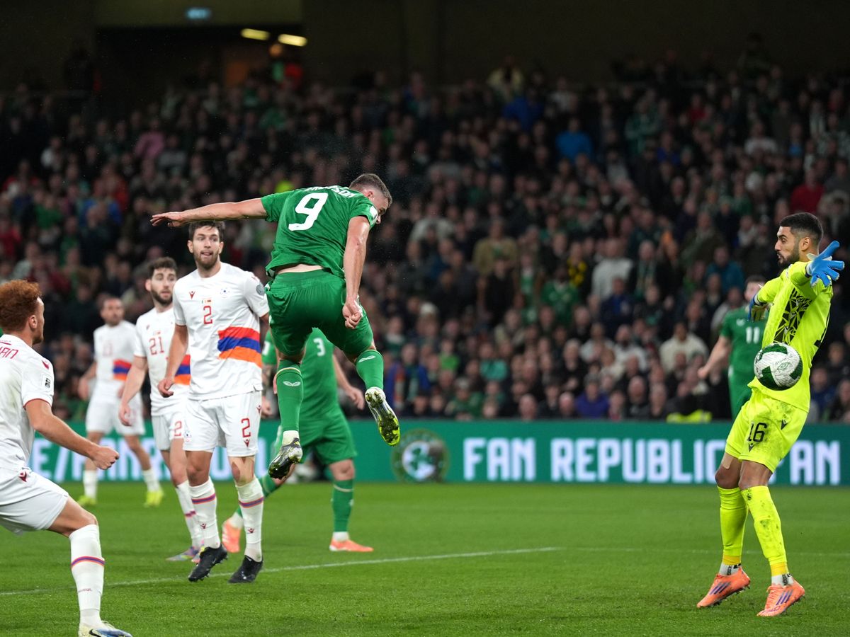 Evan Ferguson goal sees Ireland edge past Armenia to keep World Cup hopes alive
