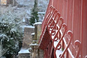 Snowy scenes in and around Ironbridge on Monday morning. Photo: Steve Leath
