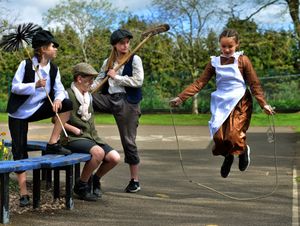 Supporting image for story: Pupils travel back to the Victorian classroom for a day