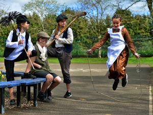 Supporting image for story: Pupils travel back to the Victorian classroom for a day