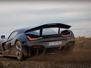 Supporting image for story: Watch a Rimac Nevera prototype driven off-road before it gets destroyed