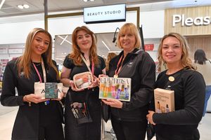 L-R - Boots colleagues Courtney Lines-Glover, Becky Knott, Cheryl Butler and Laura Kimberlin celebrate the health and beauty revamp at Boots at Merry Hill, Brierley Hill.