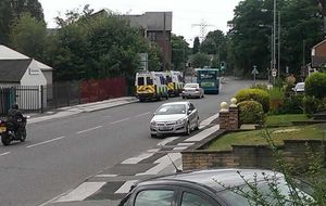 Twitter picture of police at the scene, from Stuart Davies