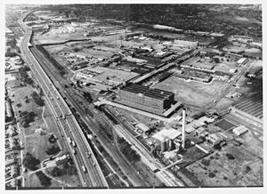 Supporting image for story: 'How many sleaze scandals does it take to clean up politics?' - your letters, plus Fort Dunlop from the air, 1989