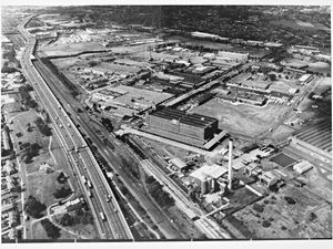 Supporting image for story: 'How many sleaze scandals does it take to clean up politics?' - your letters, plus Fort Dunlop from the air, 1989