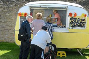 A quirky food stall at the festival held in the castle grounds