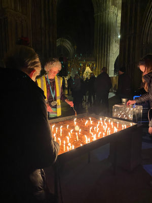 Viewing the Crib Scene gives people an opportunity to reflect, and candles will be available for anyone who wishes to light a candle