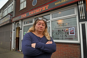 Diane Elcock, a 50-year-old schoolteacher who was working behind the bar of the Trumpet, Bilston, when she was attacked on Sunday night.