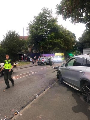 Road traffic collision on Goldthorn Hill, Wolverhampton.