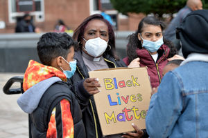 Crowds gather for the Black Lives Matter march