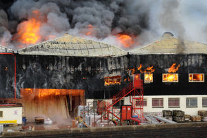 The fire at Carvers in February 2012