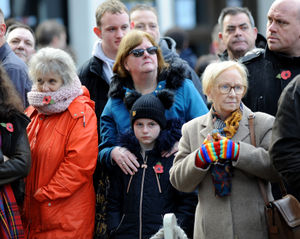 People gathered for the Wolverhampton Remembrance Sunday service
