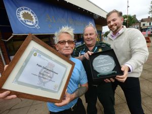 Supporting image for story: Brierley Hill butcher gets public commendation for helping to save customer's life