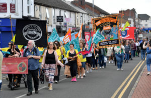 The Women's Chainmakers Festival procession in Cradley Heath