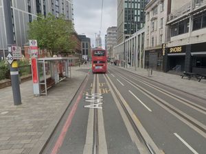 Supporting image for story: Reduced service on tram route due to 'bus blocking track' in Birmingham