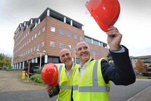Steve with Andy Foote, sales director for Developers Seven Capital outside the building
