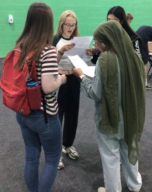 Students at Windsor High School and Sixth Form receiving their results