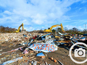 Supporting image for story: Fire-hit Wolverhampton bowling alley Strykers is reduced to rubble