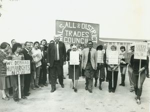 PICTURE FROM THE ARCHIVE: Walsall South MP Bruce George and Walsall North MP David Winnick joined jobs marchers on their way to Birmingham at a rally in Bloxwich in 1982 to protest at high levels of unemployment in the town.