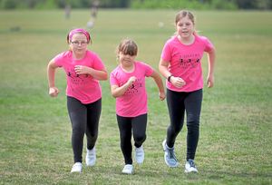 Pictured left to right: Megan, 11, Sophie, 8, and Hannah, 12