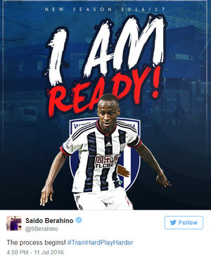 West Brom star Saido Berahino tweets again