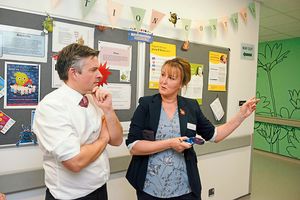 Mr Ashworth met various members of the hospital staff during his tour and outlined his opposition to overnight A&E closures
