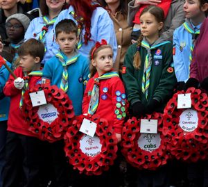 The Remembrance Sunday event at Wednesbury Memorial Gardens. Photo: Tim Thursfield
