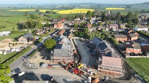 Drone pictures of a new housing development in Chirbury. Picture: J&pr