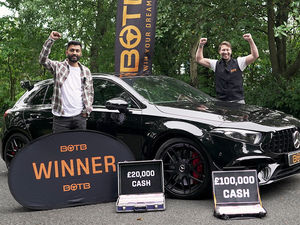 Supporting image for story: Dudley man's delight as he wins £120,000 cash and £50,000 Mercedes