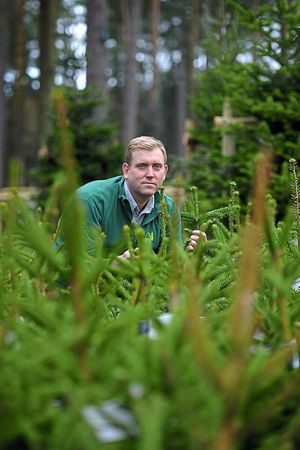 Andy Coggins prepares the Birches Valley site