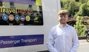 The Travel Telford on-demand transport service has been expanded to include trips to and from The Princess Royal Hospital. In picture is Councillor Ollie Vickers. Picture: Telford & Wrekin Council.