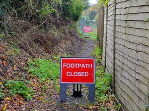 Supporting image for story: Remedial work starts at unstable Shropshire footpath that halted house build