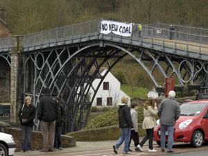 Supporting image for story: Mining protesters take to the Iron Bridge